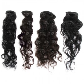 Weft curly hair extensions