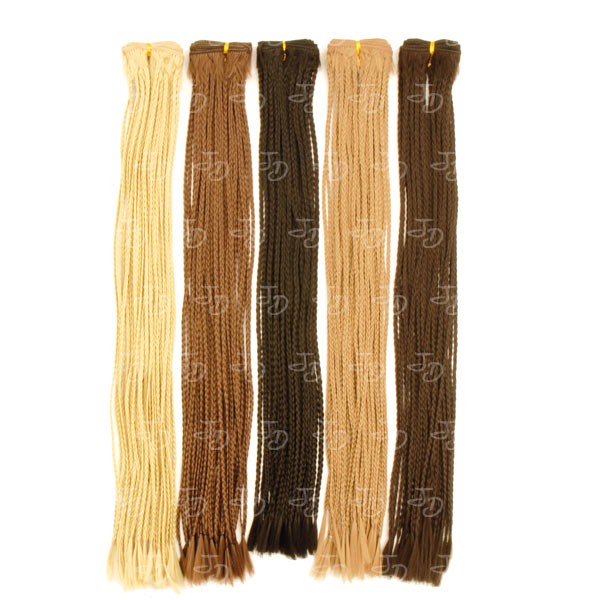 Synthetic braiding weft hair extensions