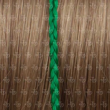 Trenza individual de fibra con queratina verde oscuro DF4