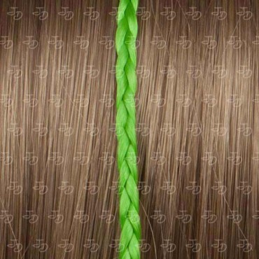 Trenza individual de fibra con queratina verde neón kaf 4